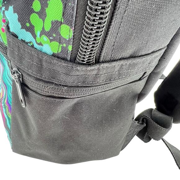 Mojo Backpacks Great White Shark Color Spatter Drip Canvas Outer Pockets 16x11x6 - Picture 6 of 12